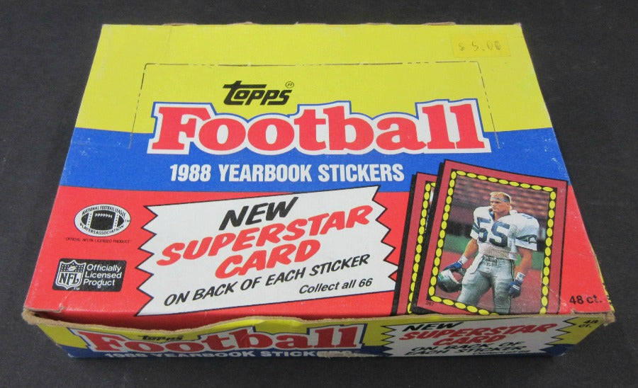 1988 Topps Football Yearbook Stickers Unopened Box