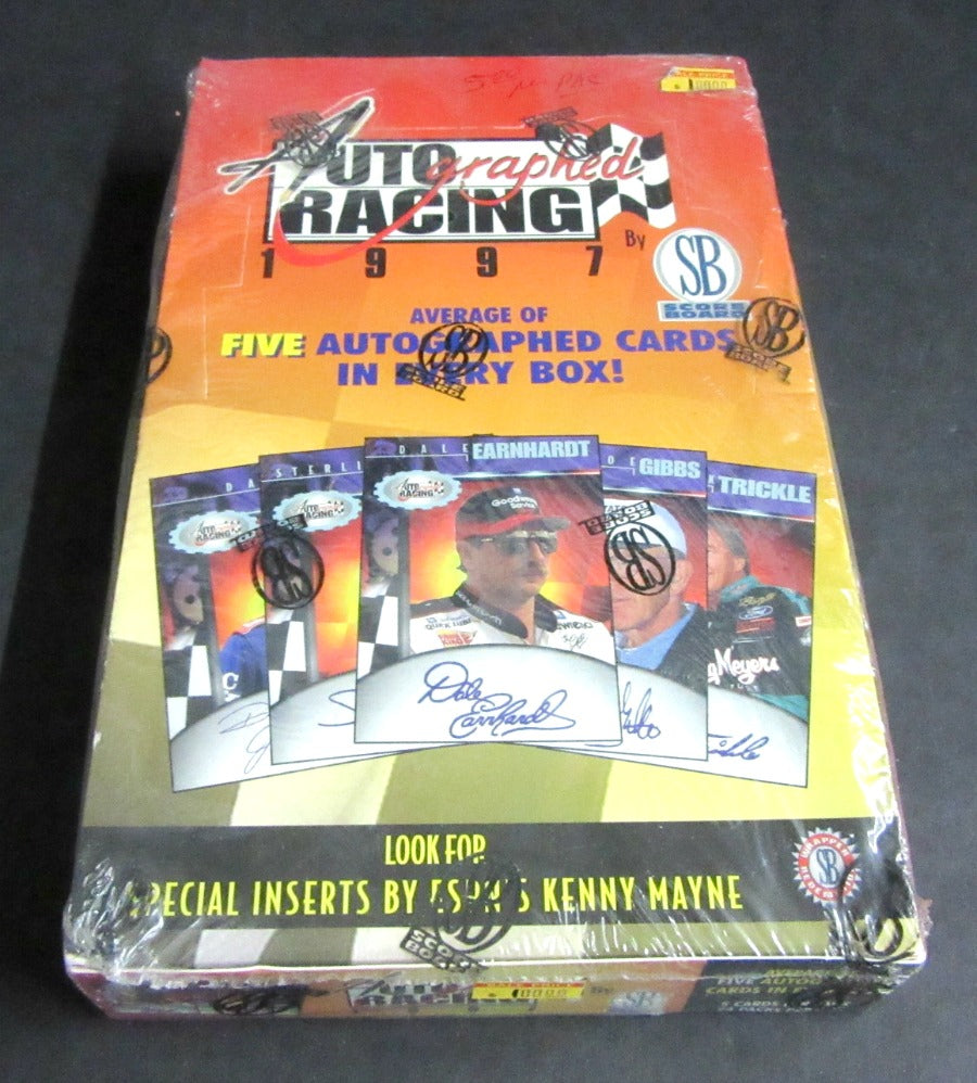 1997 Score Board Autographed Racing Race Cards Box