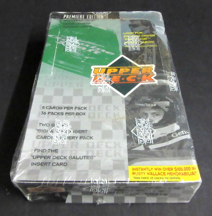 1995 Upper Deck Series 1 Racing Race Cards Box (36/8) (Retail)
