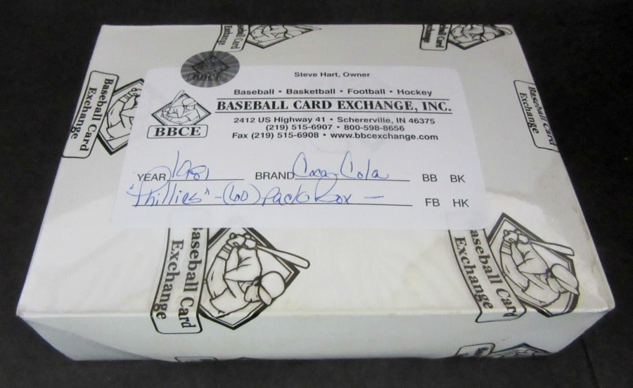 1981 Topps Coca-Cola Baseball Phillies Cello Box (60/3)