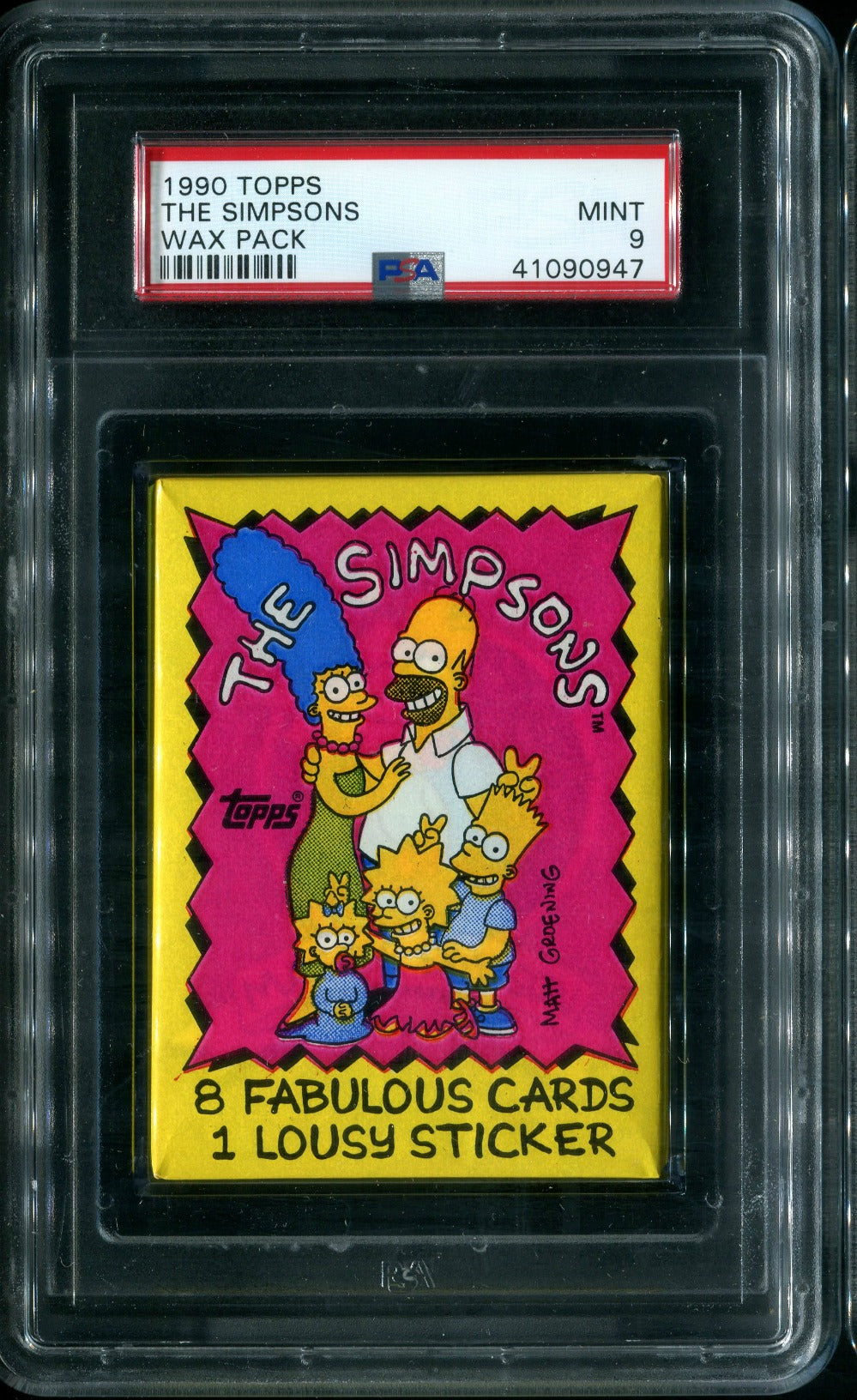 1990 Topps The Simpsons Unopened Wax Pack PSA 9 (Simpsons)