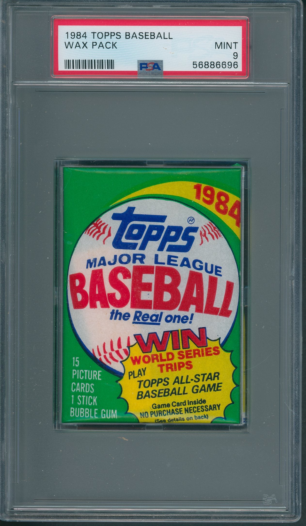 1984 Topps Baseball Unopened Wax Pack PSA 9