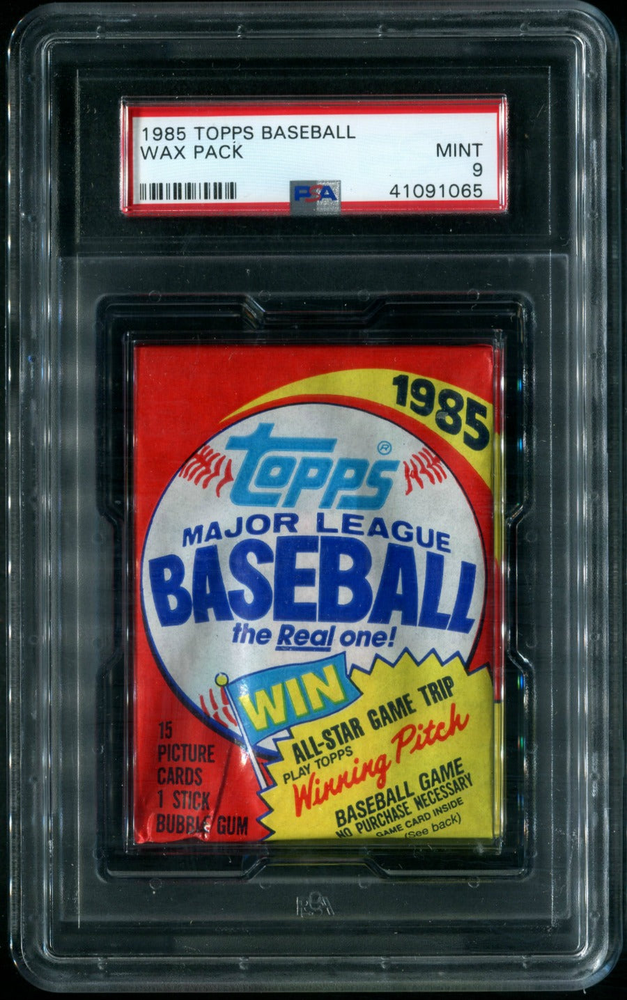 1985 Topps Baseball Unopened Wax Pack PSA 9