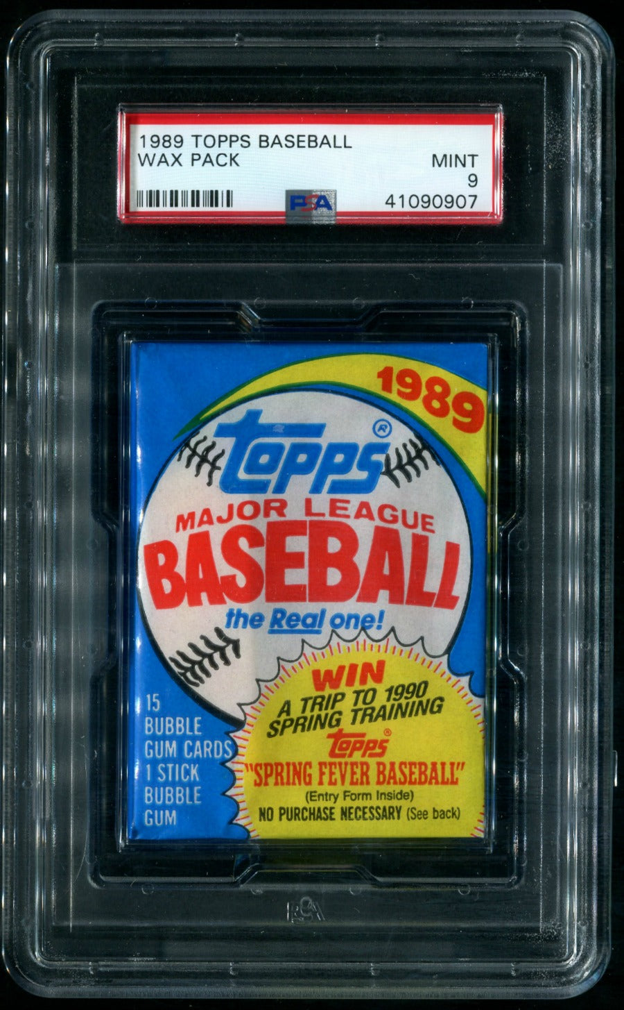 1989 Topps Baseball Unopened Wax Pack PSA 9