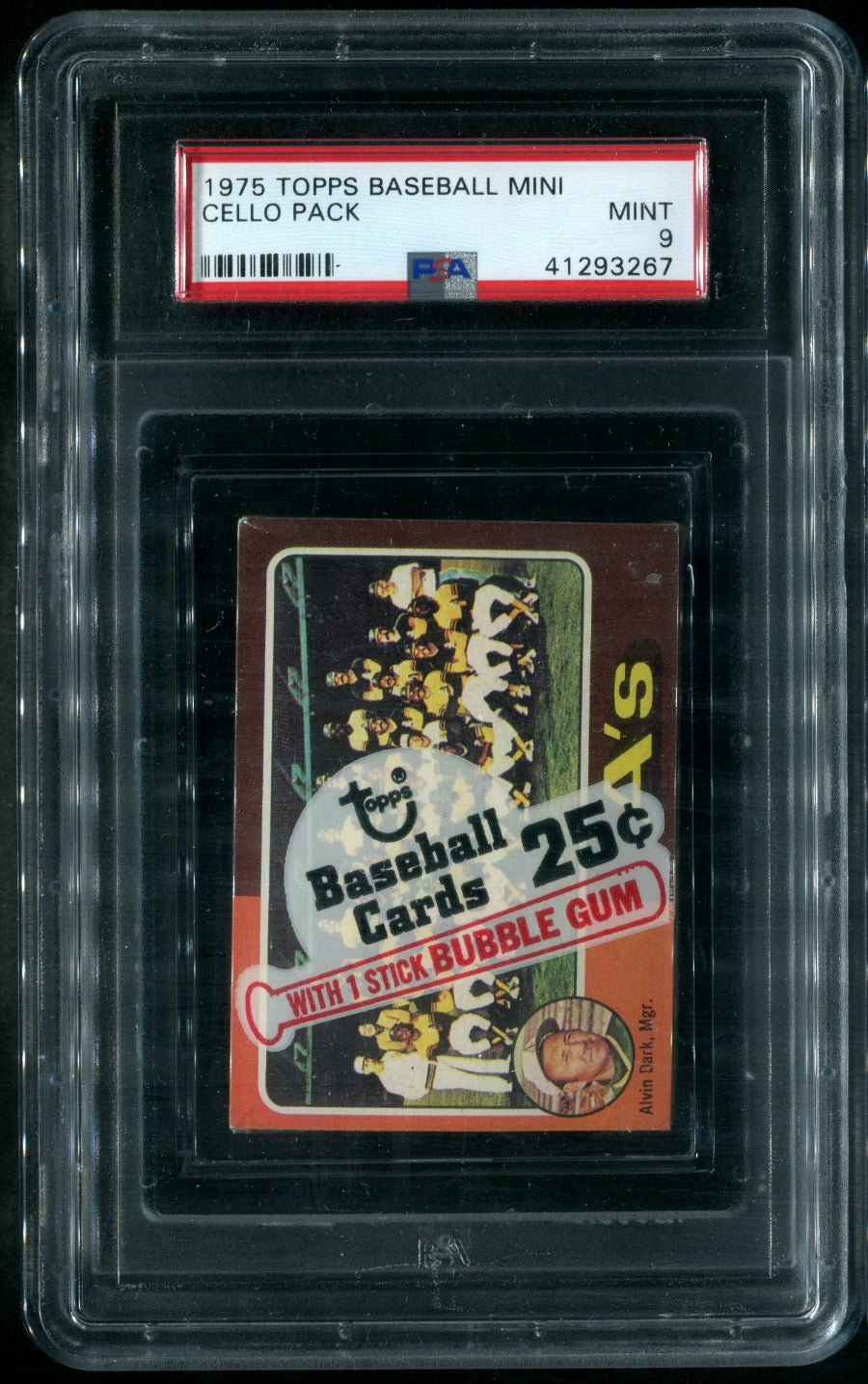 1975 Topps Baseball Unopened Cello Pack PSA 9