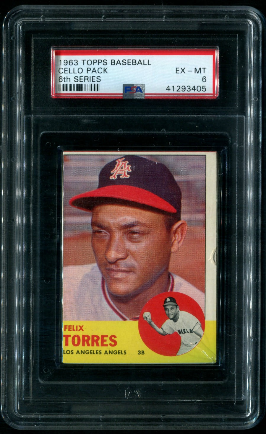 1963 Topps Baseball Unopened 6th Series Cello Pack PSA 6