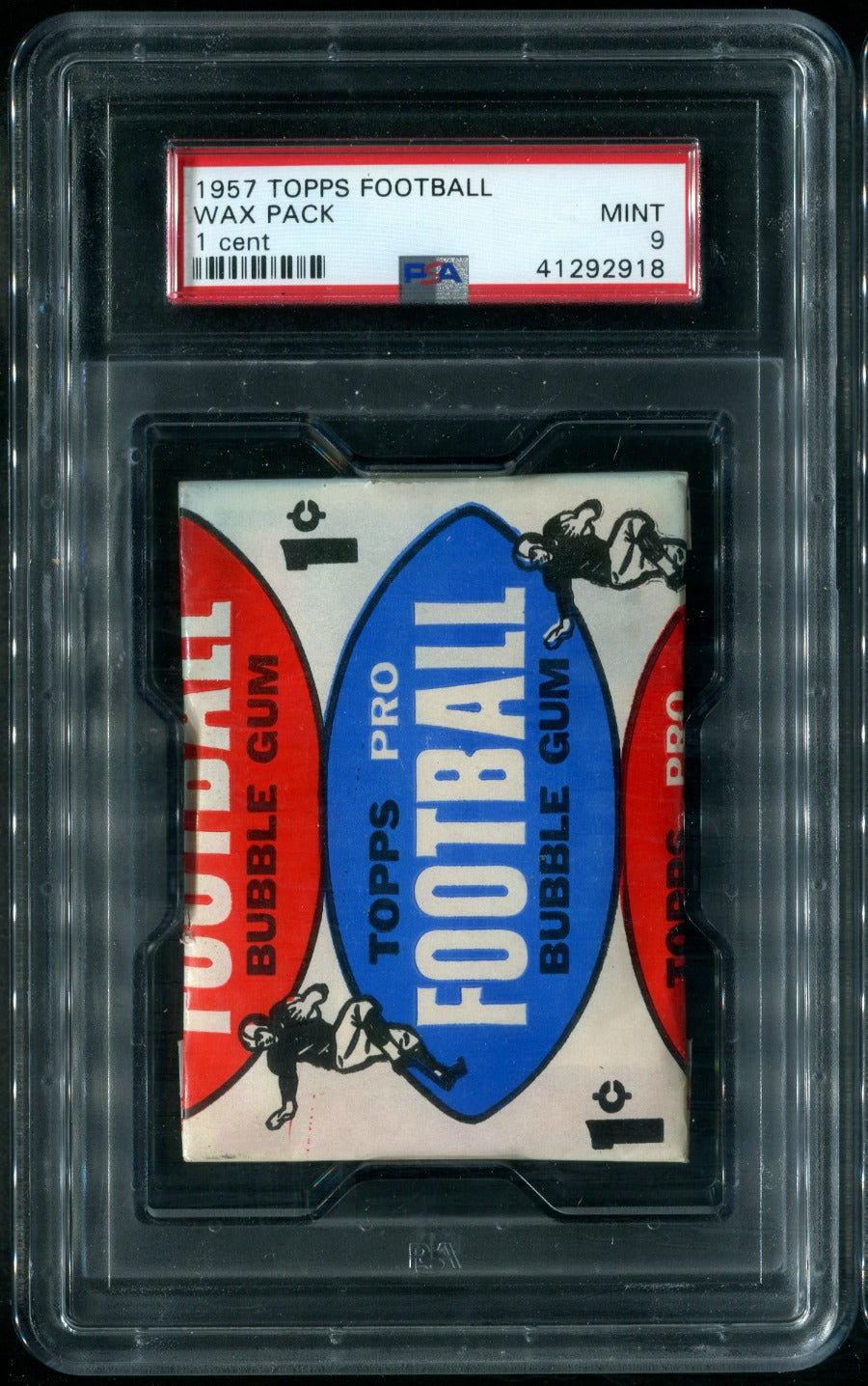 1957 Topps Football Unopened 1 Cent Wax Pack PSA 9