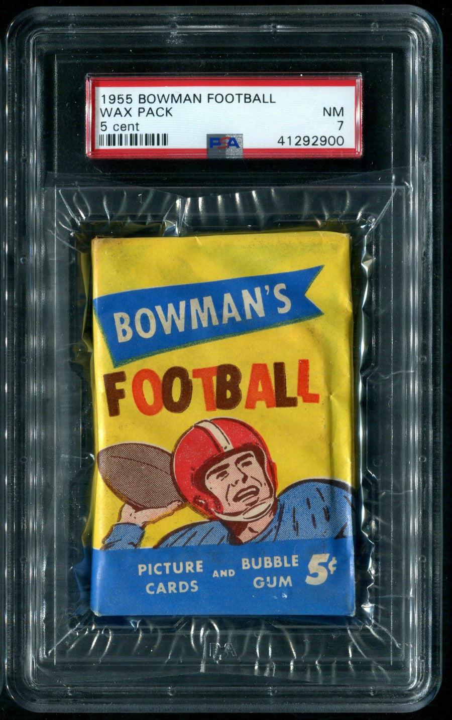 1955 Bowman Football Unopened 5 Cent Wax Pack PSA 7
