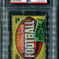 1962 Topps Football Unopened 5 Cent Wax Pack PSA 7