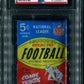 1965 Philadelphia Football Unopened 5 Cent Wax Pack PSA 8