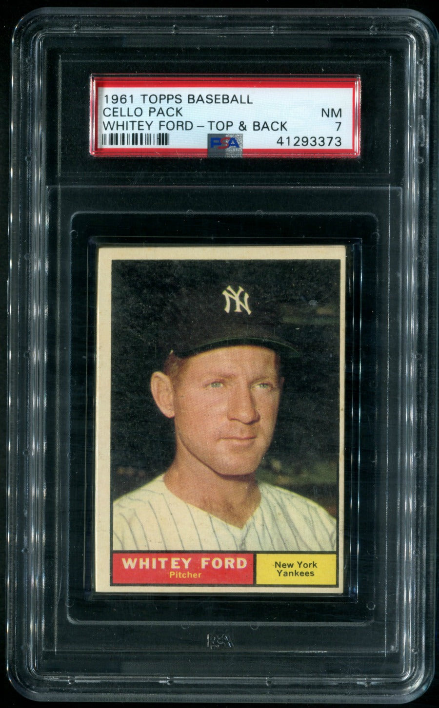 1961 Topps Baseball Unopened Cello Pack PSA 7 Ford Top Bottom