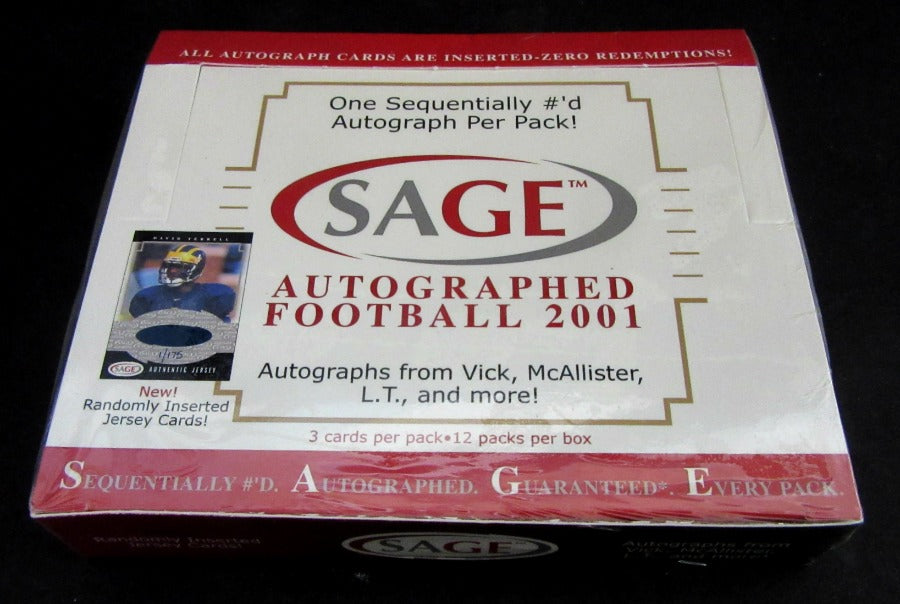 2001 Sage Autographed Football Box (Hobby)