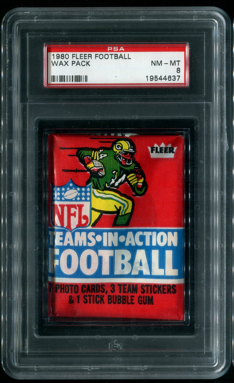 1980 Fleer Football Unopened Wax Pack PSA 8