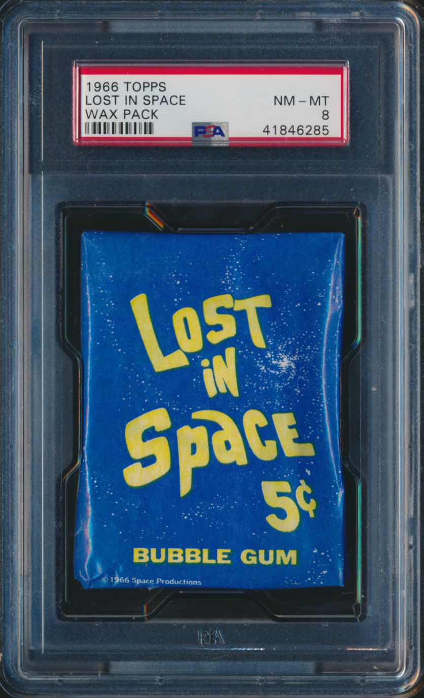 1966 Topps Lost In Space Unopened Wax Pack PSA 8