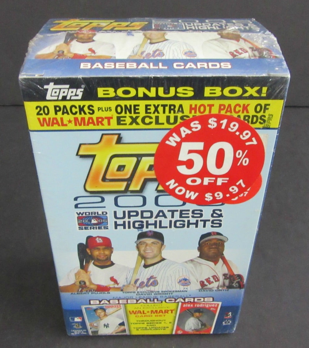 2006 Topps Baseball Updates & Highlights Blaster Box (20/6 plus Walmart Pack)