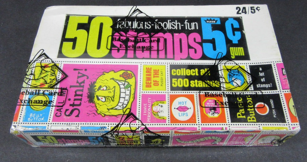 1969 Fleer Fabulous Foolish Fun Stamps Unopened Wax Box (BBCE)