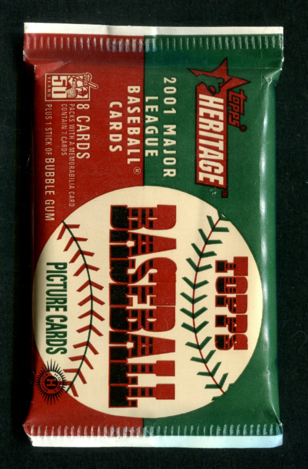 2001 Topps Heritage Baseball Unopened Pack (Hobby)