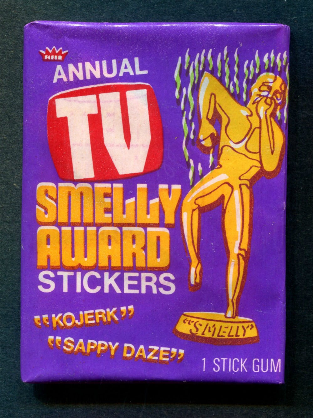 1980 Fleer Annual TV Smelly Awards Stickers Unopened Wax Pack