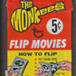 1967 Topps Monkees Flip Movies Unopened Wax Pack