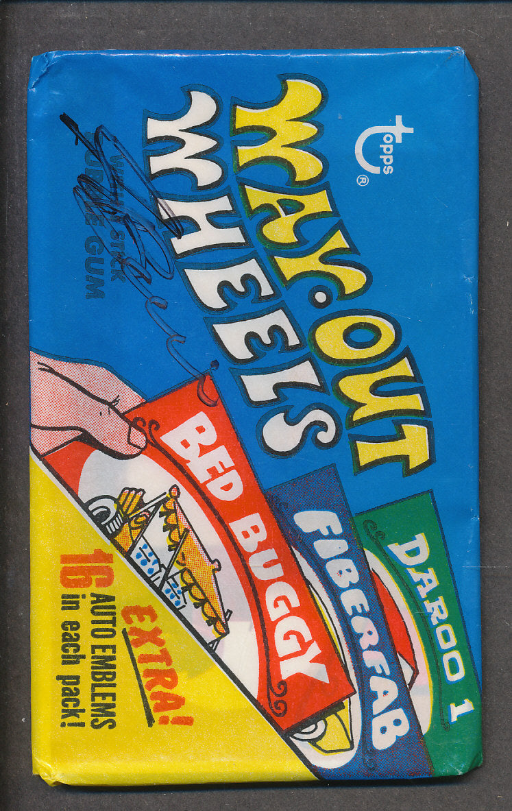 1970 Topps Way Out Wheels Unopened Wax Pack (w/ Barris Auto)