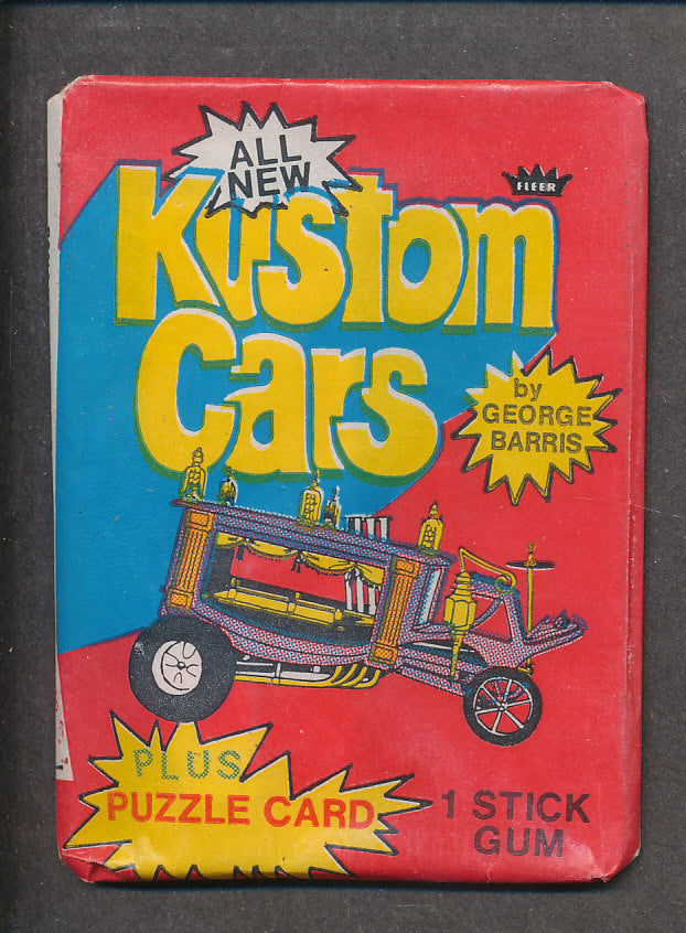 1975 Fleer Kustom Cars Unopened Wax Pack