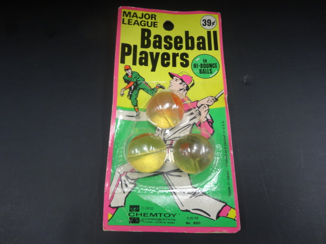 1970 Chemtoy Baseball Hi-Bounce Balls (Pack of 3)