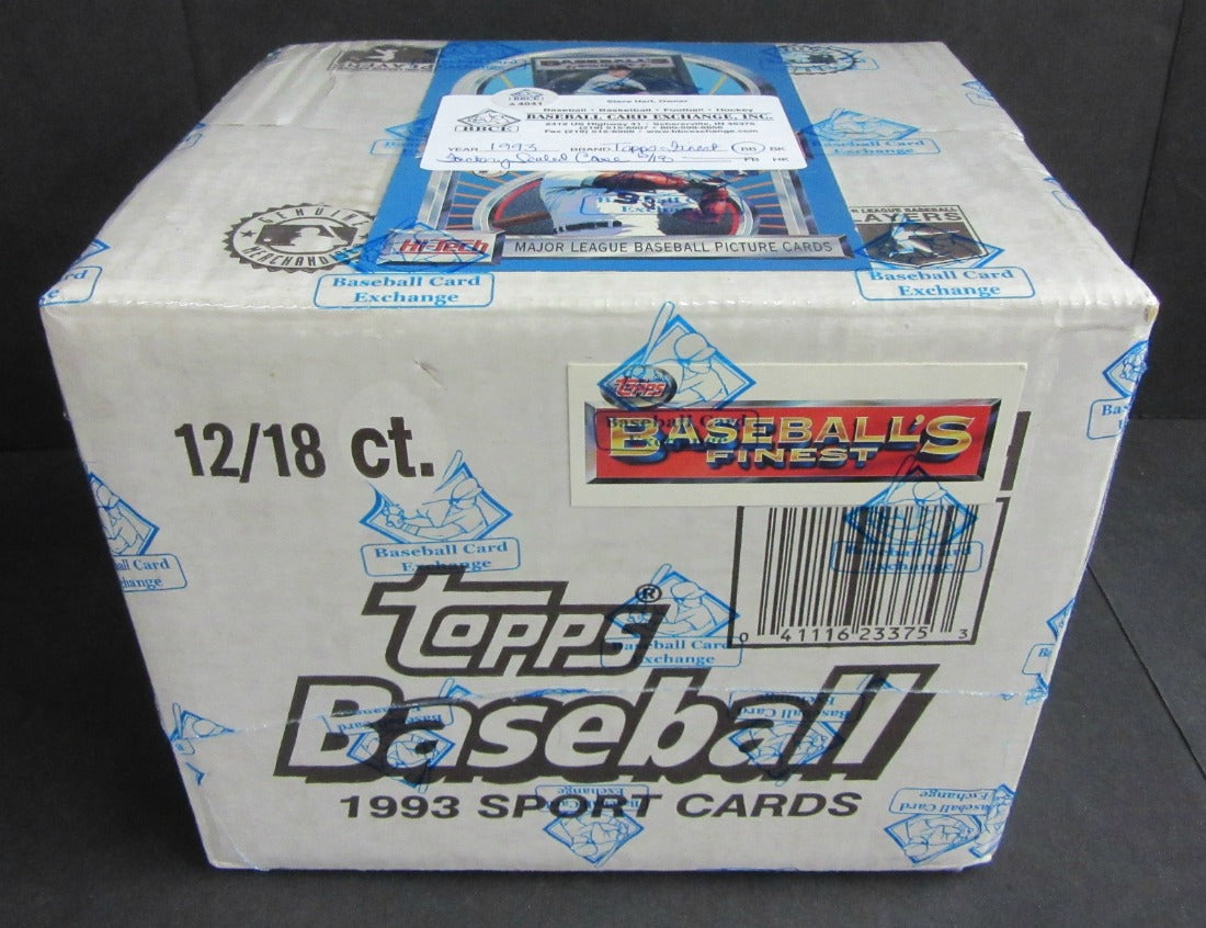 1993 Topps Finest Baseball Case (12 Box) (Authenticate)