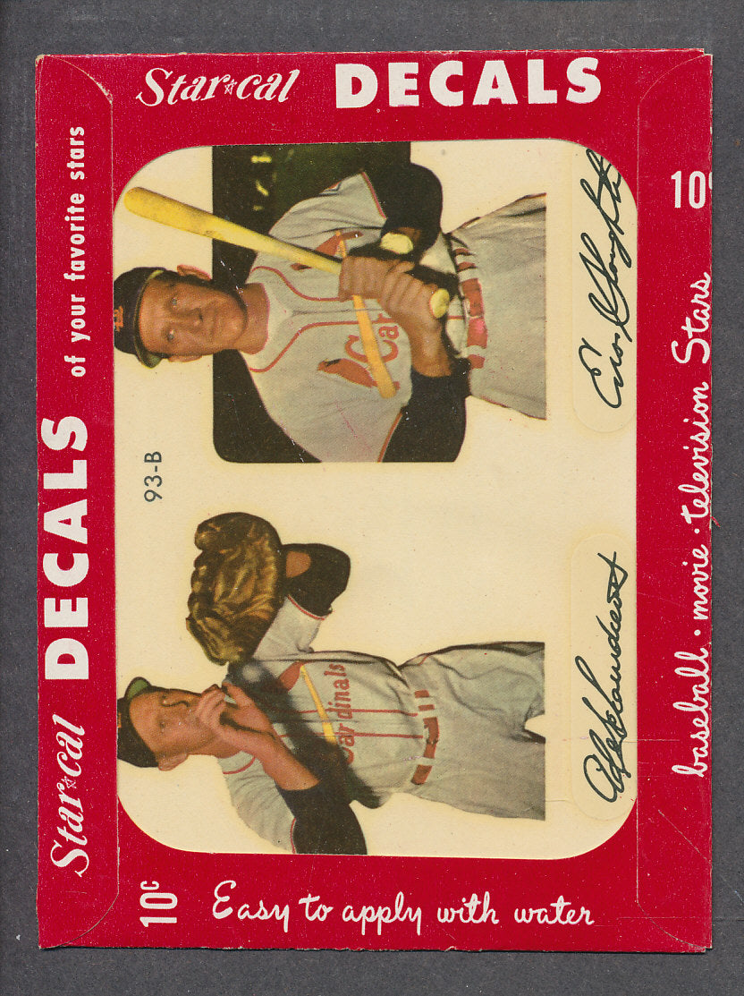 1952 Star Cal Panel Baseball Unopened Pack (Schoendienst/Sl