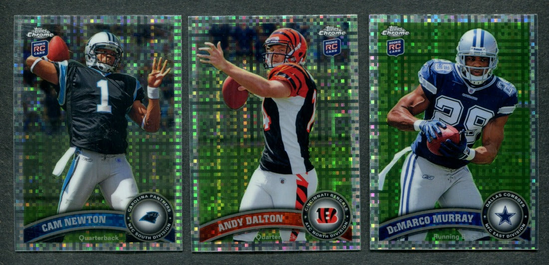 2011 Topps Chrome Football Complete X-Fractor Set (220)