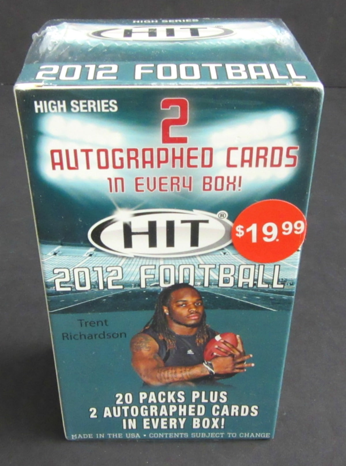 2012 Sage Hit Football High Series Blaster Box (20/ plus 2 autographs)