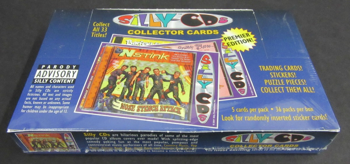 2001 Silly Productions Silly CD's Collector Cards Box