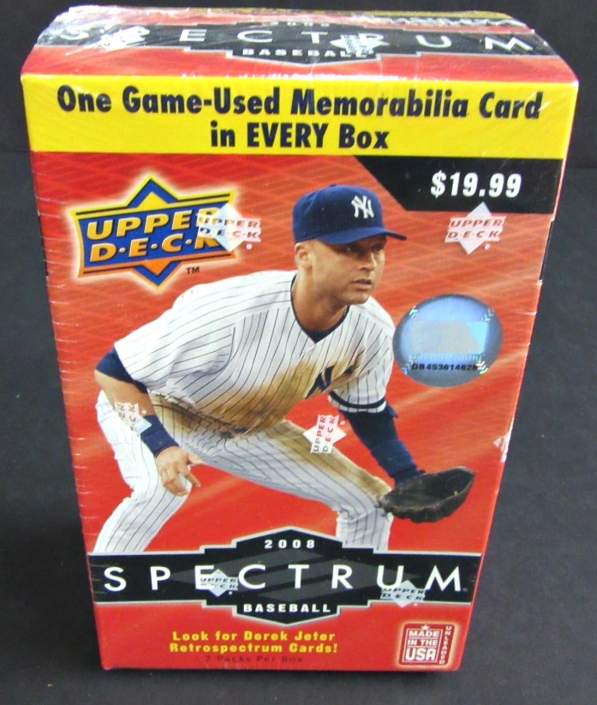 2008 Upper Deck Spectrum Baseball Blaster Box (7/ plus Memorabilia)