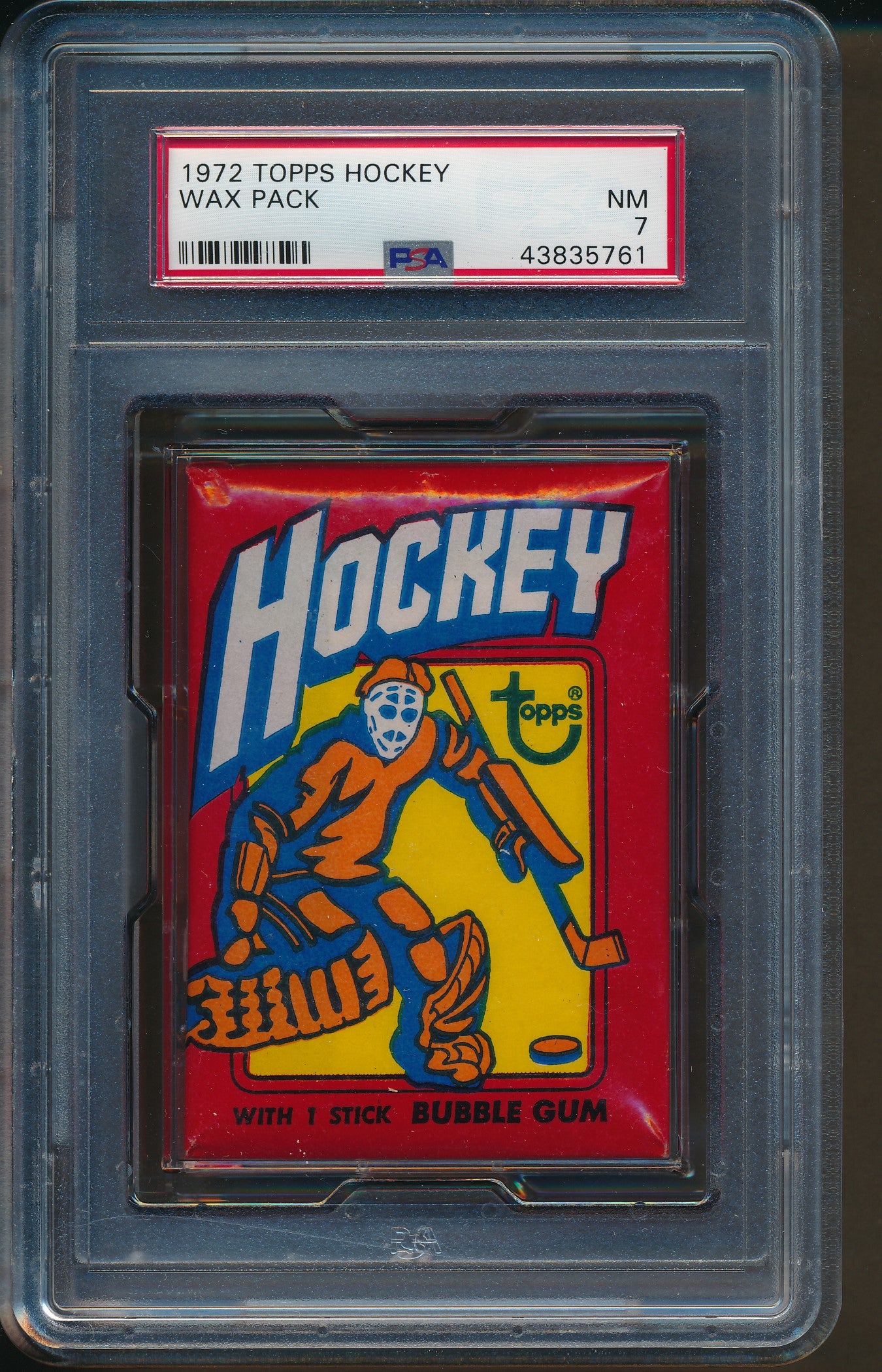 1972/73 Topps Hockey Unopened Wax Pack PSA 7