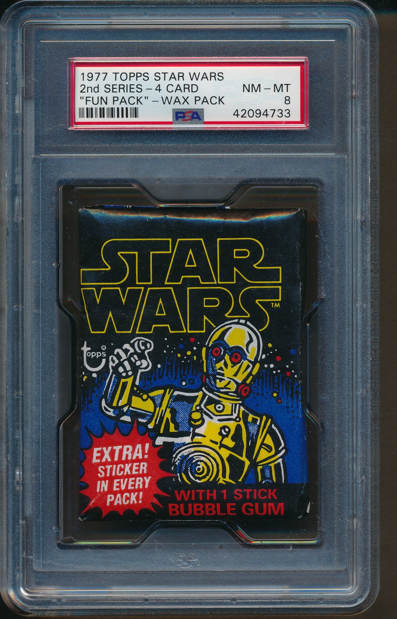 1977 Topps Star Wars Series 2 Wax Pack PSA 8 Fun Pack