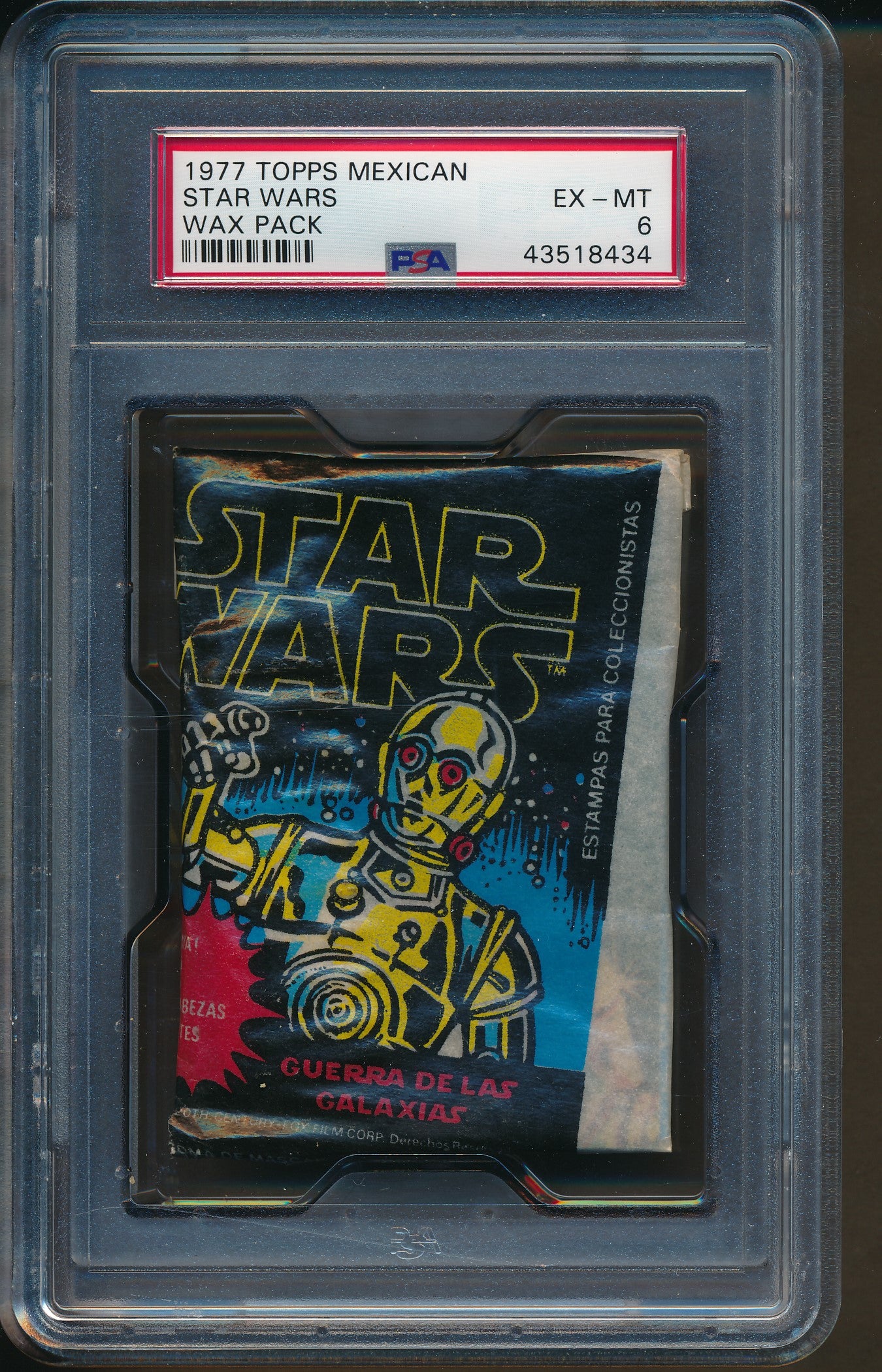 1977 Topps Star Wars Wax Pack PSA 6 Mexican