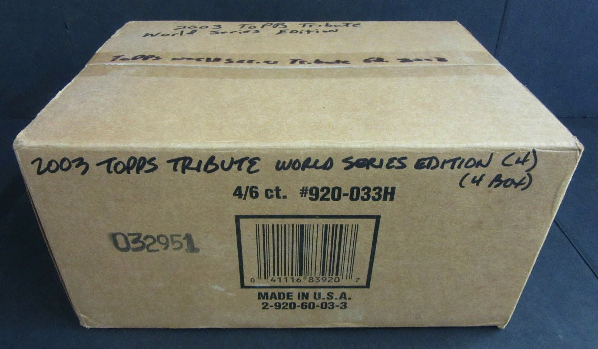 2003 Topps Tribute Baseball World Series Case (Hobby) (4 Box)