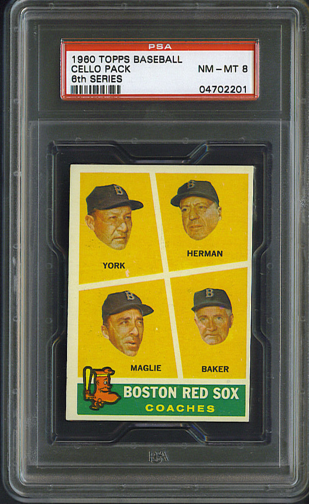 1960 Topps Baseball Unopened 6th Series Cello Pack PSA 8