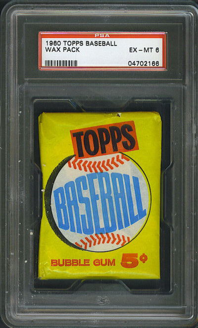 1960 Topps Baseball Unopened Wax Pack PSA 6