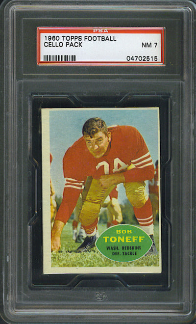 1960 Topps Football Unopened Cello Pack PSA 7