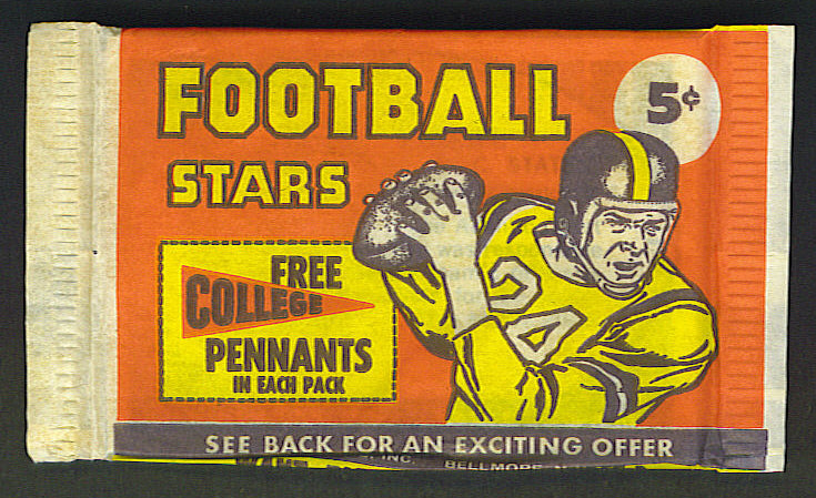 1961 Nu-Card Football Unopened Pack