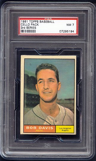 1961 Topps Baseball Unopened 3rd Series Cello Pack PSA 7