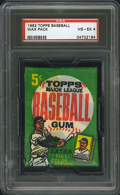 1962 Topps Baseball Unopened Wax Pack PSA 4