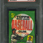 1962 Topps Baseball Unopened Wax Pack PSA 4