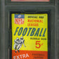 1964 Philadelphia Football Unopened Wax Pack PSA 8