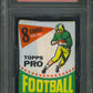 1964 Topps Football Unopened Wax Pack PSA 8 (8 Card)