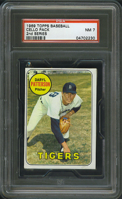 1969 Topps Baseball Unopened 2nd Series Cello Pack PSA 7