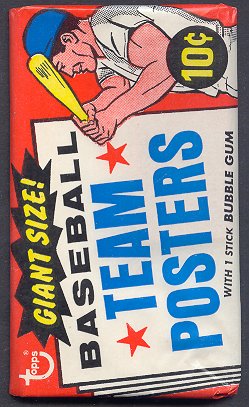 1969 Topps Baseball Team Posters Unopened Wax Pack