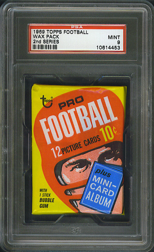 1969 Topps Football Unopened 2nd Series Wax Pack PSA 9