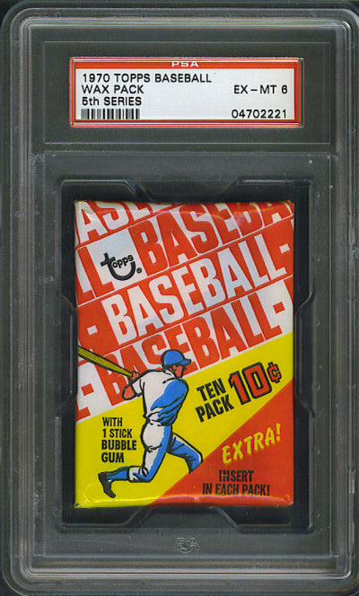 1970 Topps Baseball Unopened Series 5 Wax Pack PSA 6