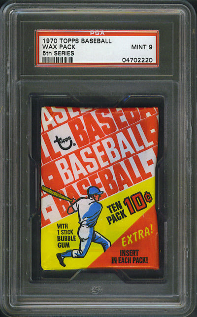 1970 Topps Baseball Unopened Series 5 Wax Pack PSA 9